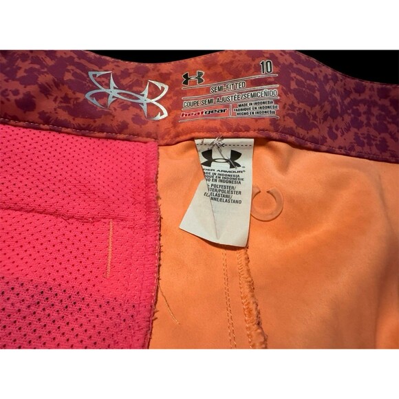 Under Armour Heatgear Semi-Fitted Board Shorts Afterglow-10 Antimicrobial UPF30+ - Picture 4 of 5